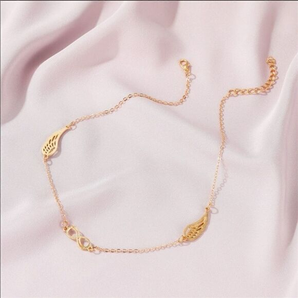 Necklace Zinc Allow Wings and Infinity Chic - Picture 4 of 5